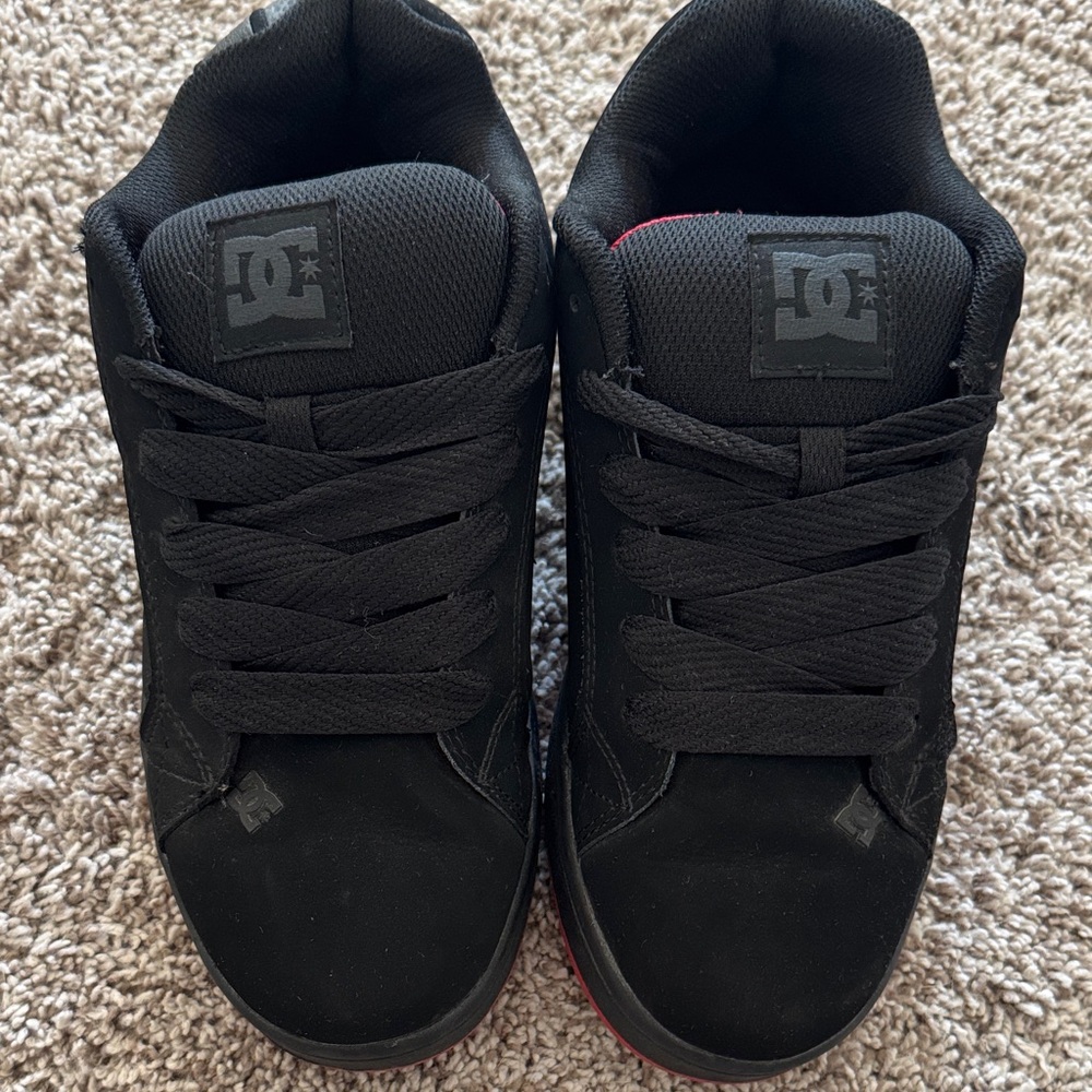 DC Men’s Black and Red Sneakers